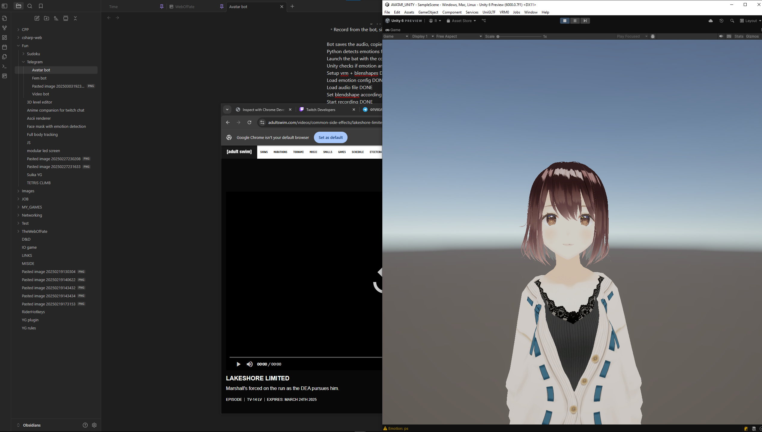 Window layout for OBS to work